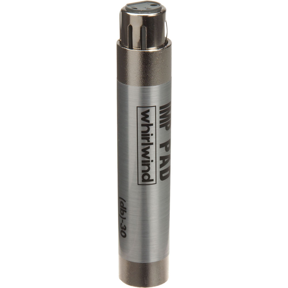 Whirlwind IMPAD30 - In-Line XLR Barrel 30 dB Attenuator IMPAD30
Whirlwind IMPAD30 - In-Line XLR Barrel 30 dB Attenuator IMPAD30
