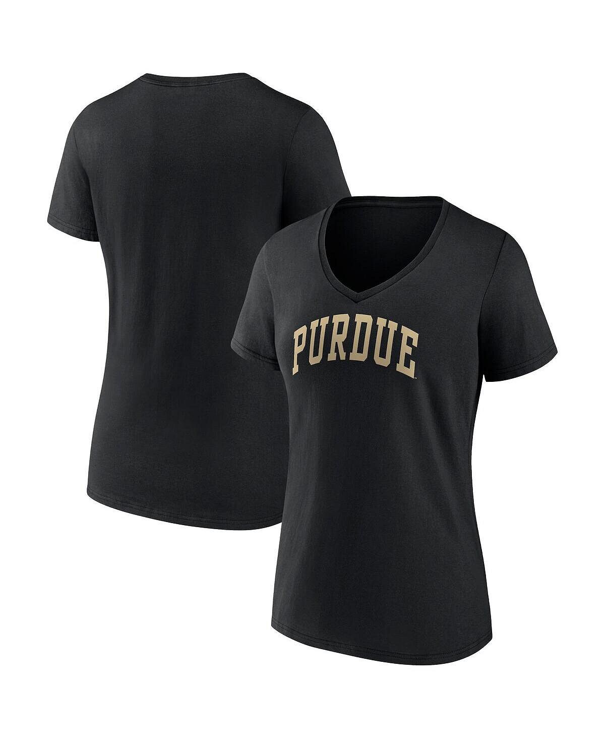 Черная женская футболка Purdue Boilermakers Basic с v-образным вырезом и фирменным логотипом Fanatics, черный
Черная женская футболка Purdue Boilermakers Basic с v-образным вырезом и фирменным логотипом Fanatics, черный