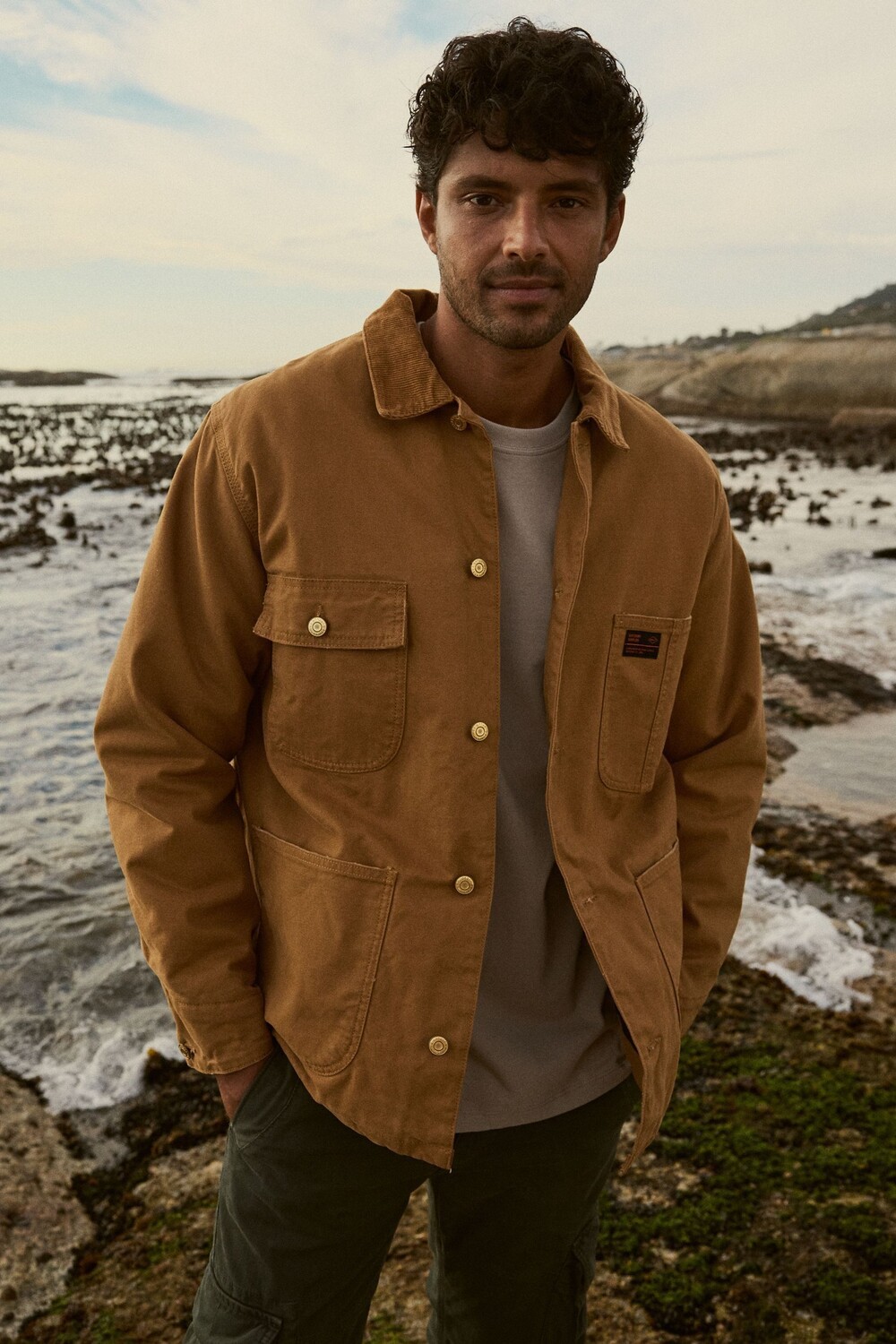 Больничная куртка с 4 карманами Superdry, коричневый 
Больничная куртка с 4 карманами Superdry, коричневый