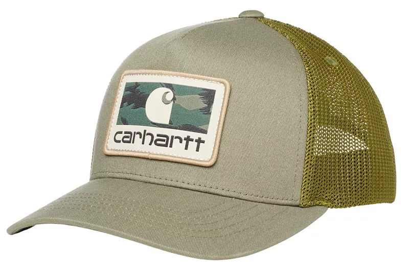 Мужская парусиновая кепка Carhartt с камуфляжной нашивкой и сетчатой спинкой, цвет Dusty Olive
Мужская парусиновая кепка Carhartt с камуфляжной нашивкой и сетчатой спинкой, цвет Dusty Olive