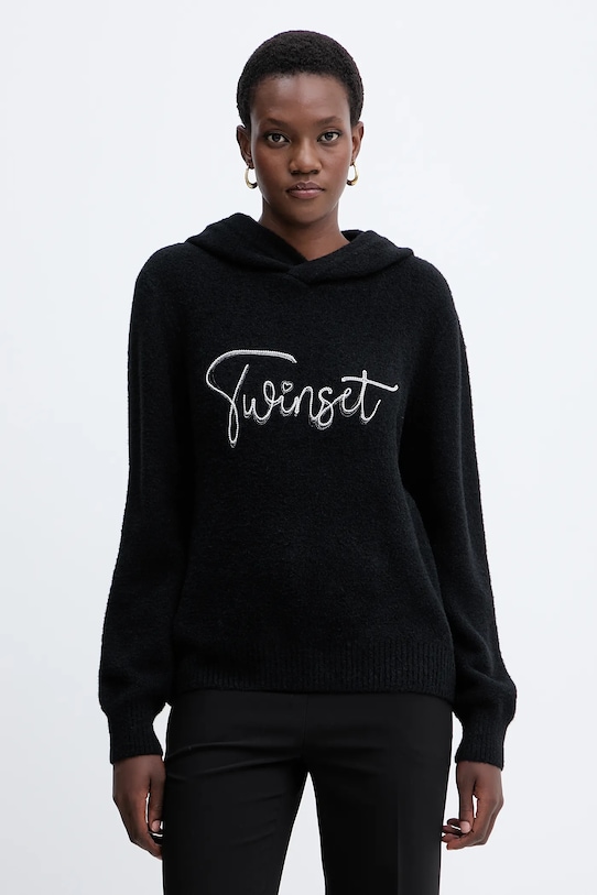 Свитер из смесовой шерсти Twinset, черный
Свитер из смесовой шерсти Twinset, черный