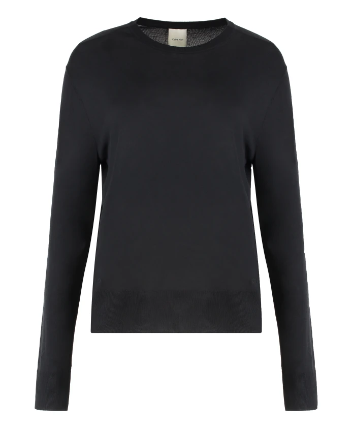Свитер из вискозы с круглым вырезом Calvin Klein, черный
Свитер из вискозы с круглым вырезом Calvin Klein, черный