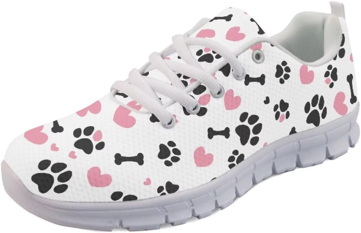 Кроссовки Forchrinse для женщин и мужчин, дышащие, с сеткой, на шнуровке, для прогулок, бега и тенниса, Paw Print
Кроссовки Forchrinse для женщин и мужчин, дышащие, с сеткой, на шнуровке, для прогулок, бега и тенниса, Paw Print