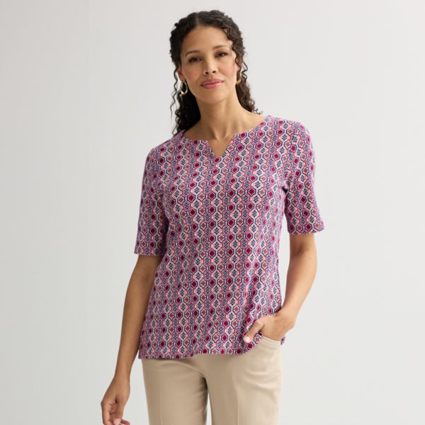 Женский топ с рукавами до локтя и разрезом на горловине Croft & Barrow, цвет red ageless tile
Женский топ с рукавами до локтя и разрезом на горловине Croft & Barrow, цвет red ageless tile