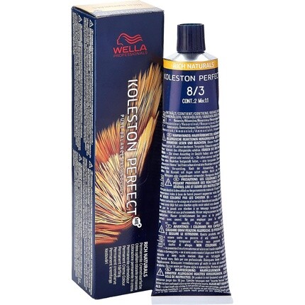 Koleston Perfect Me+ Rich Naturals Перманентная крем-краска для волос 8/3 Светло-русый золотой 0,66 кг, Wella
Koleston Perfect Me+ Rich Naturals Перманентная крем-краска для волос 8/3 Светло-русый золотой 0,66 кг, Wella