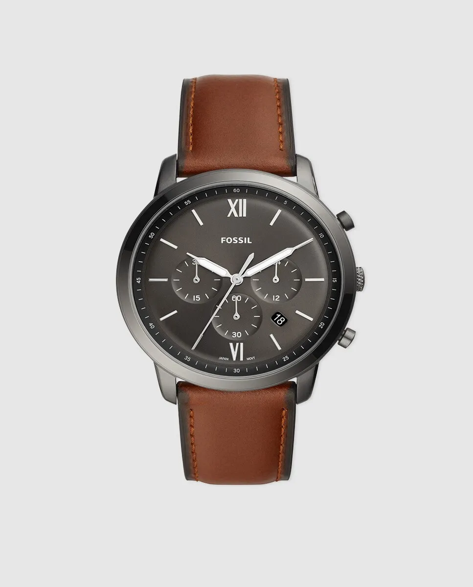 Fossil Neutra Chrono FS5512 черные кожаные мужские часы с хронографом, коричневый
Fossil Neutra Chrono FS5512 черные кожаные мужские часы с хронографом, коричневый