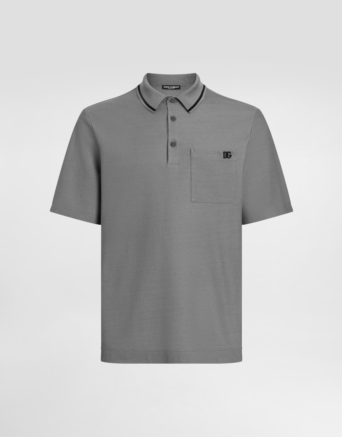 Поло из хлопкового пике Dolce & Gabbana, серый
Поло из хлопкового пике Dolce & Gabbana, серый