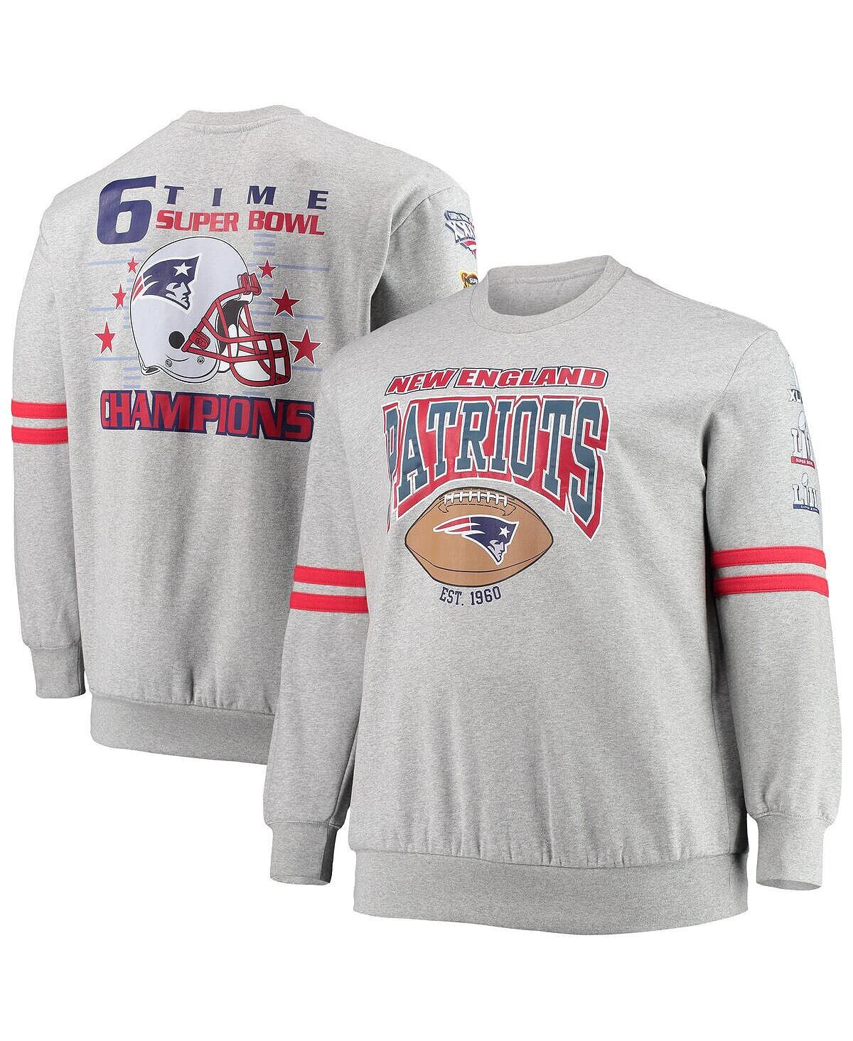 Мужская серая меланжевая толстовка new england patriots big and tall с принтом по всей поверхности Mitchell & Ness, мульти
Мужская серая меланжевая толстовка new england patriots big and tall с принтом по всей поверхности Mitchell & Ness, мульти