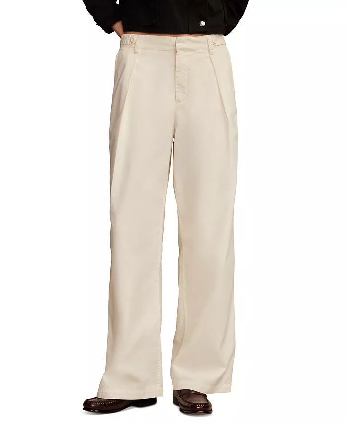 Женские брюки широкого кроя со складками на талии Lucky Brand, белый
Женские брюки широкого кроя со складками на талии Lucky Brand, белый