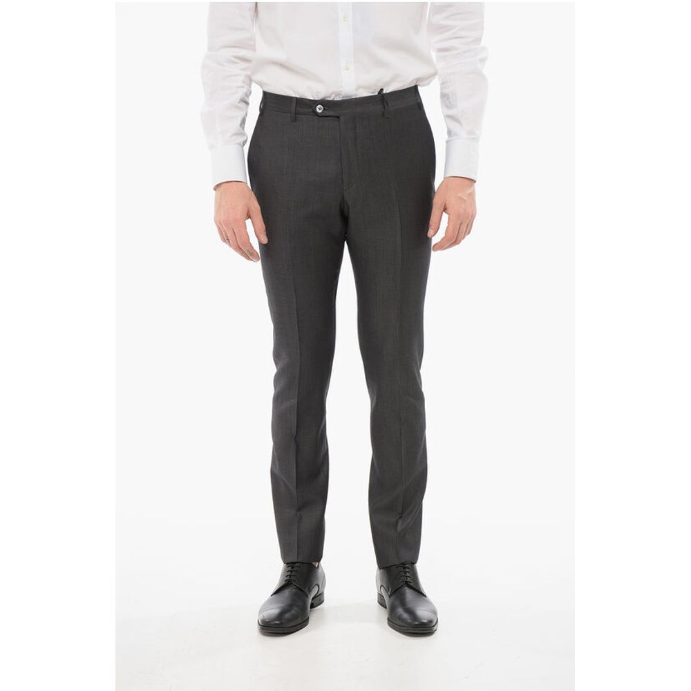 Классные шерстяные брюки с полосатым узором Corneliani, серый
Классные шерстяные брюки с полосатым узором Corneliani, серый
