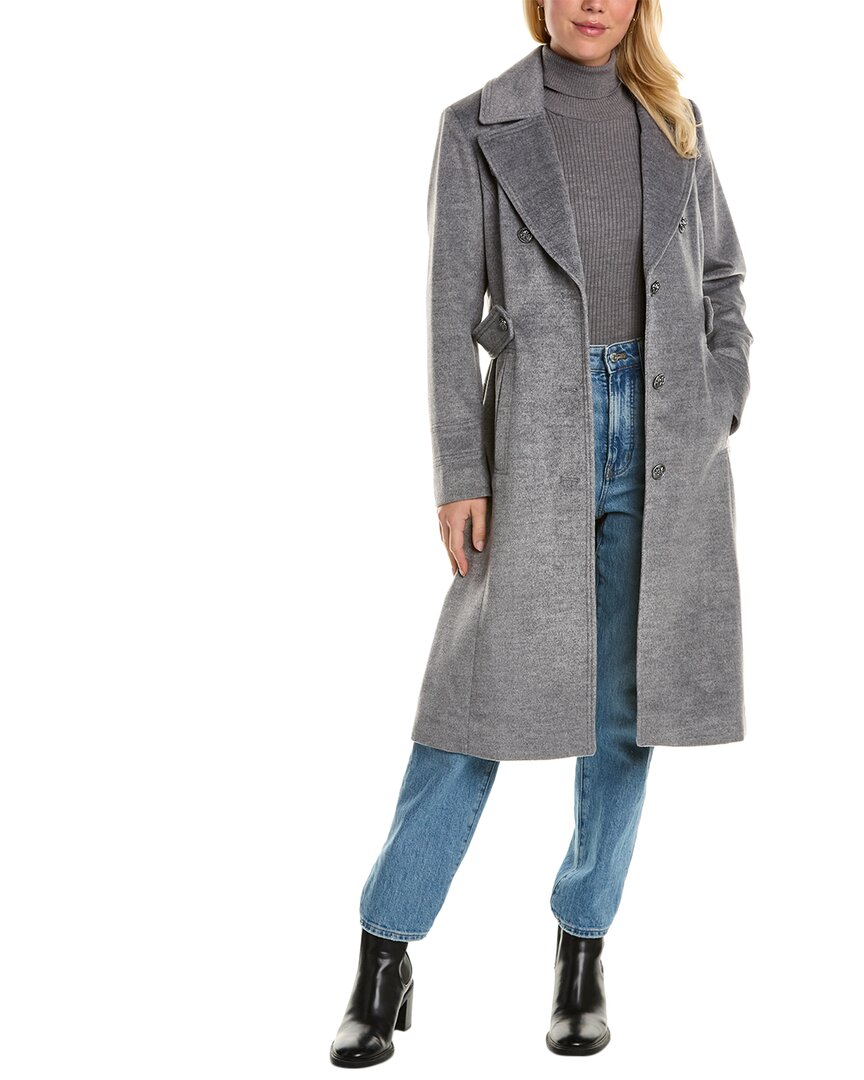 Длинное пальто из шерстяной смеси в военном стиле от Kenneth Cole, серый
Длинное пальто из шерстяной смеси в военном стиле от Kenneth Cole, серый