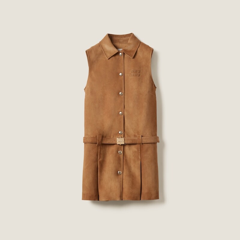 Платье из замши наппа Miu Miu, коричневый
Платье из замши наппа Miu Miu, коричневый