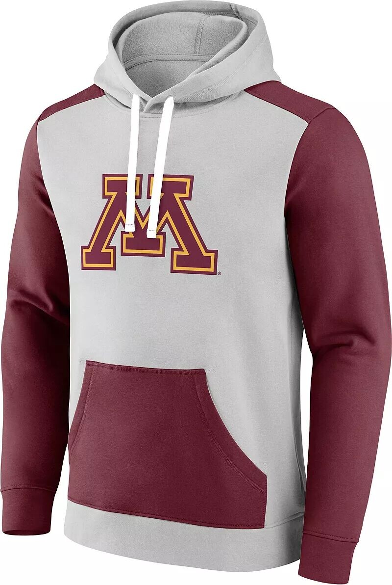 Мужская серая толстовка с капюшоном NCAA Minnesota Golden Gophers серого цвета с цветными блоками
Мужская серая толстовка с капюшоном NCAA Minnesota Golden Gophers серого цвета с цветными блоками