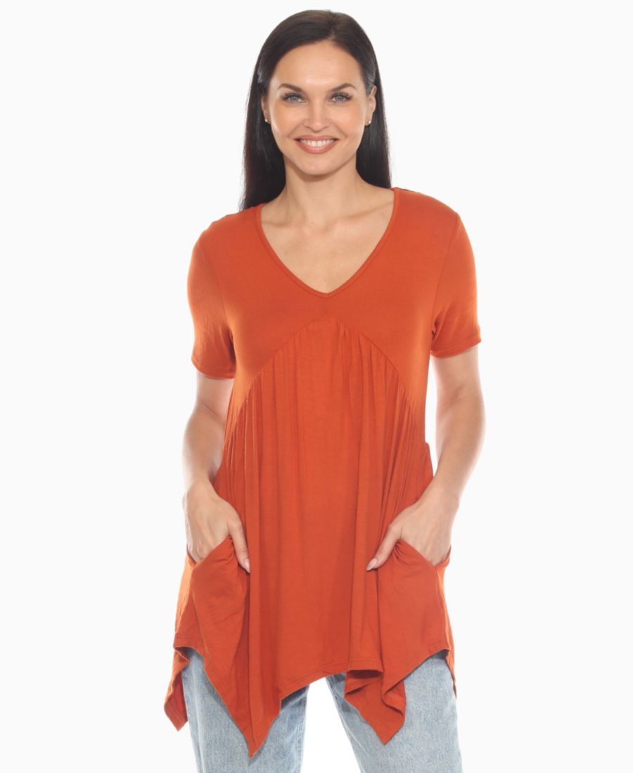 Женская трикотажная туника с короткими рукавами и присборенным передом White Mark, Cinnamon Stick
Женская трикотажная туника с короткими рукавами и присборенным передом White Mark, Cinnamon Stick