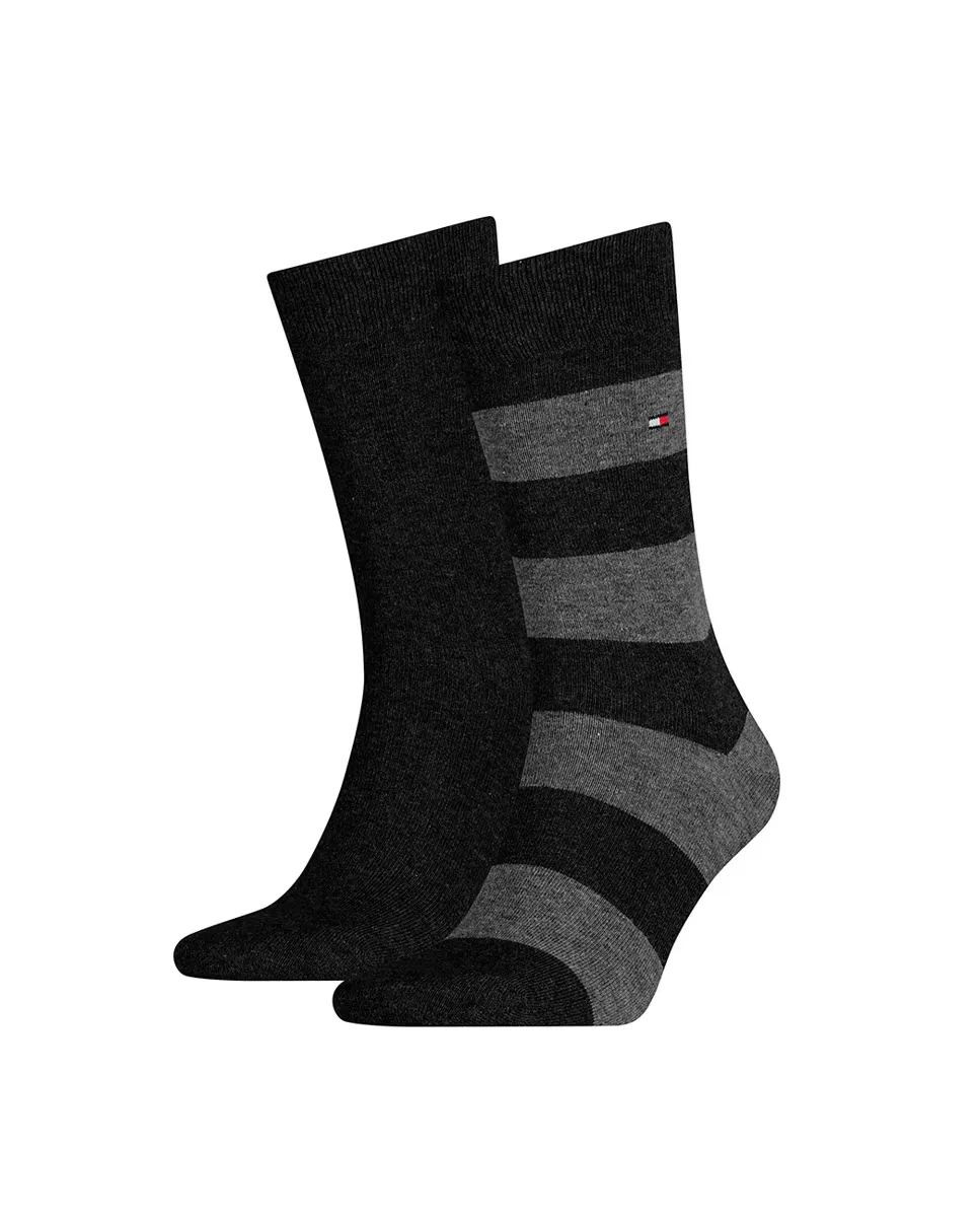 Набор из 2 пар однотонных и полосатых мужских носков Tommy Hilfiger, черный
Набор из 2 пар однотонных и полосатых мужских носков Tommy Hilfiger, черный