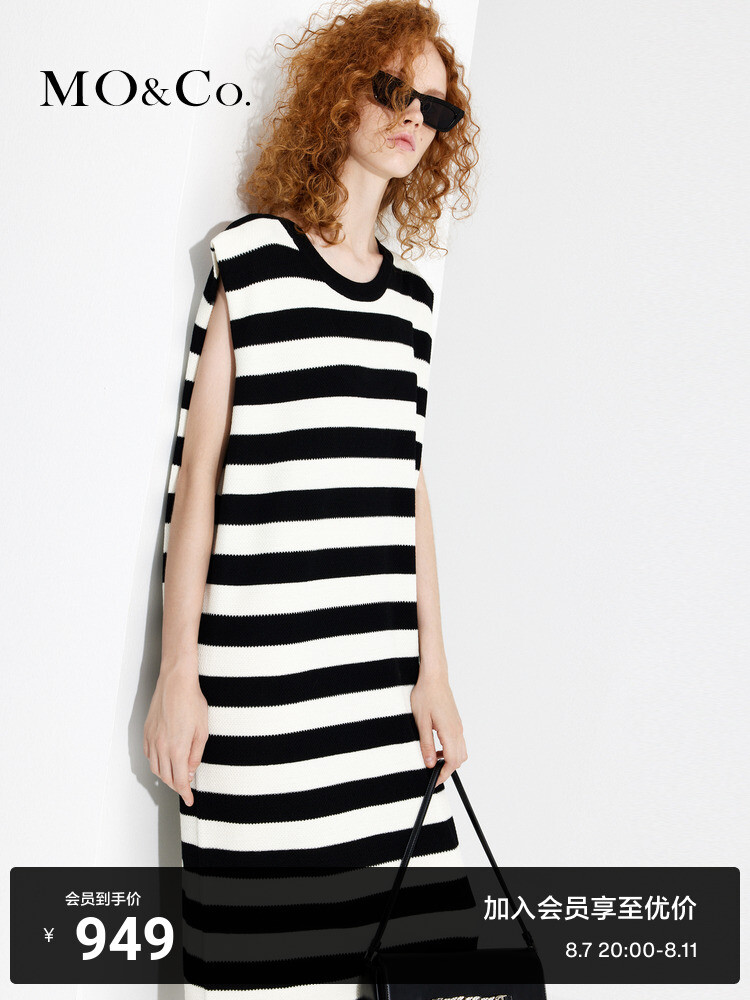 Полосатое платье Moco французский стиль, черно-белый
Полосатое платье Moco французский стиль, черно-белый
