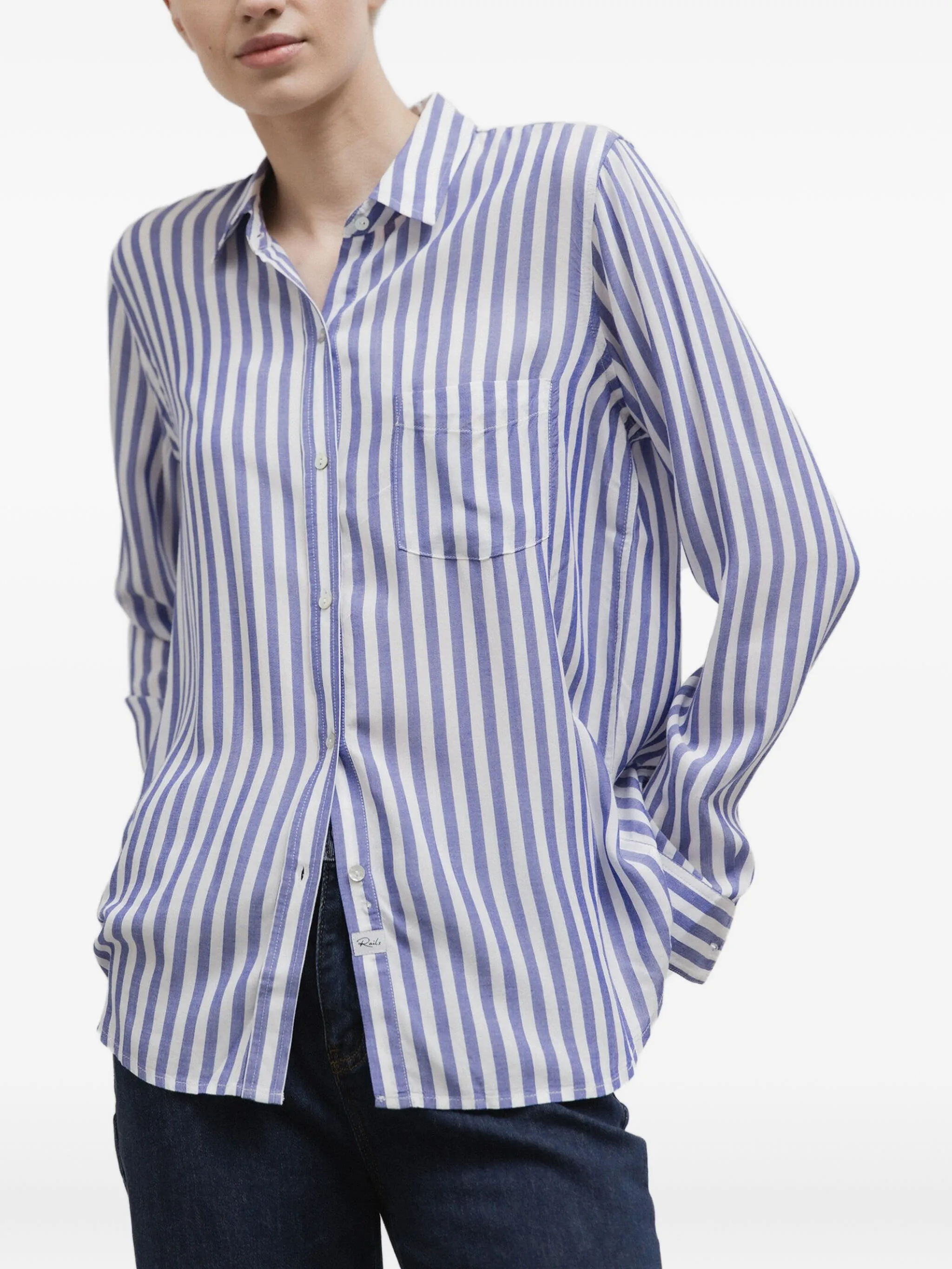 Полосатая рубашка Wren с длинными рукавами Rails, синий
Полосатая рубашка Wren с длинными рукавами Rails, синий