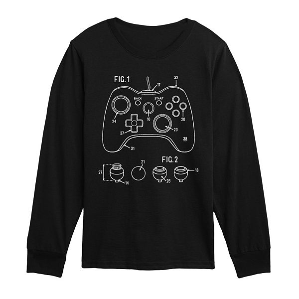 Футболка с длинным рукавом Boys 8-20 с принтом game controller diagram Licensed Character, Black
Футболка с длинным рукавом Boys 8-20 с принтом game controller diagram Licensed Character, Black