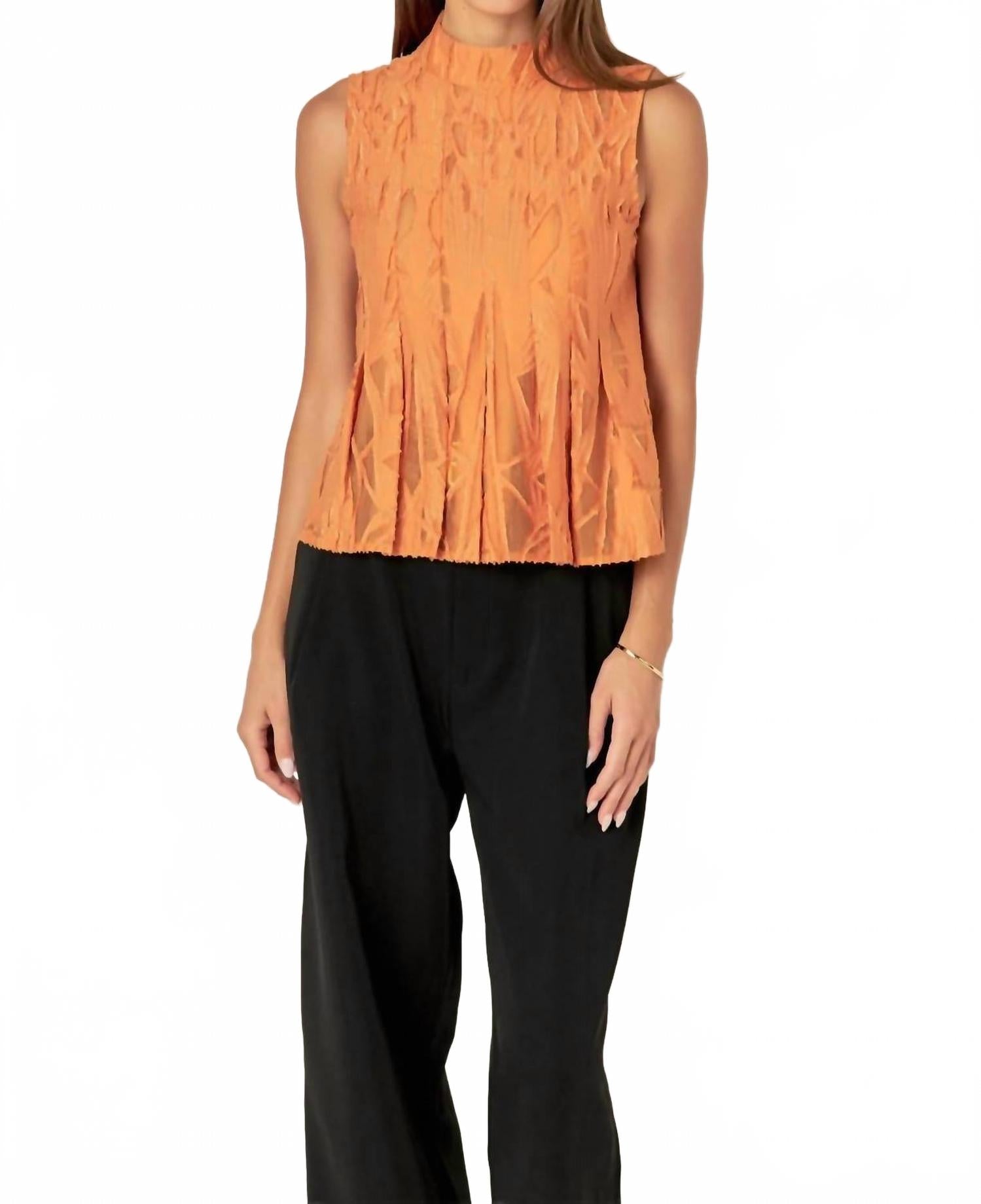 Оранжевый топ без рукавов с плиссировкой Burnout 2.7 AUGUST APPAREL
Оранжевый топ без рукавов с плиссировкой Burnout 2.7 AUGUST APPAREL