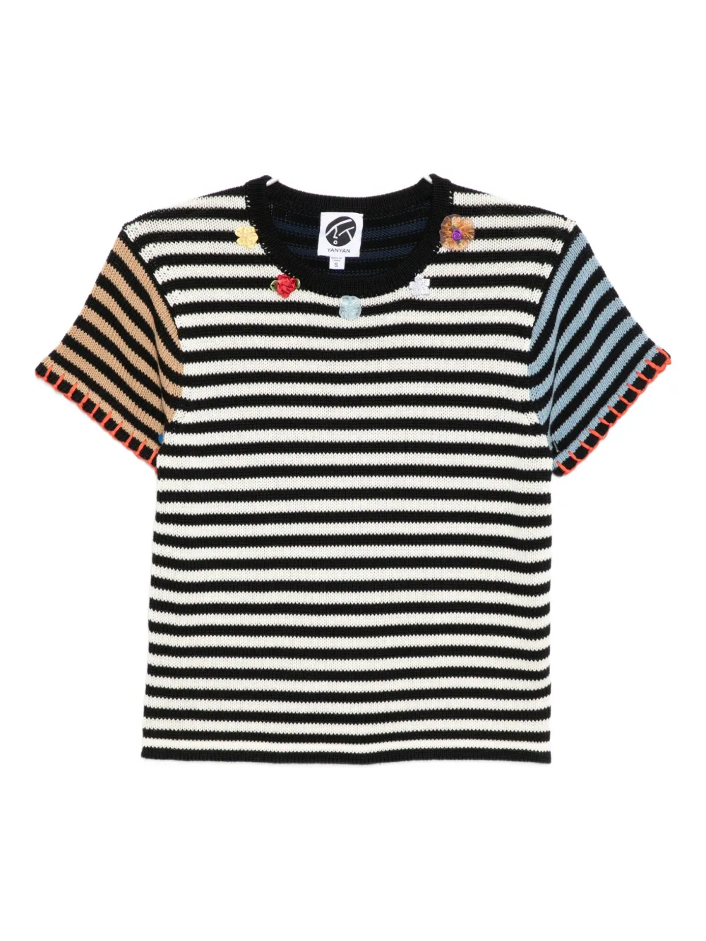 Топ из хлопка в полоску YANYAN KNITS, белый
Топ из хлопка в полоску YANYAN KNITS, белый