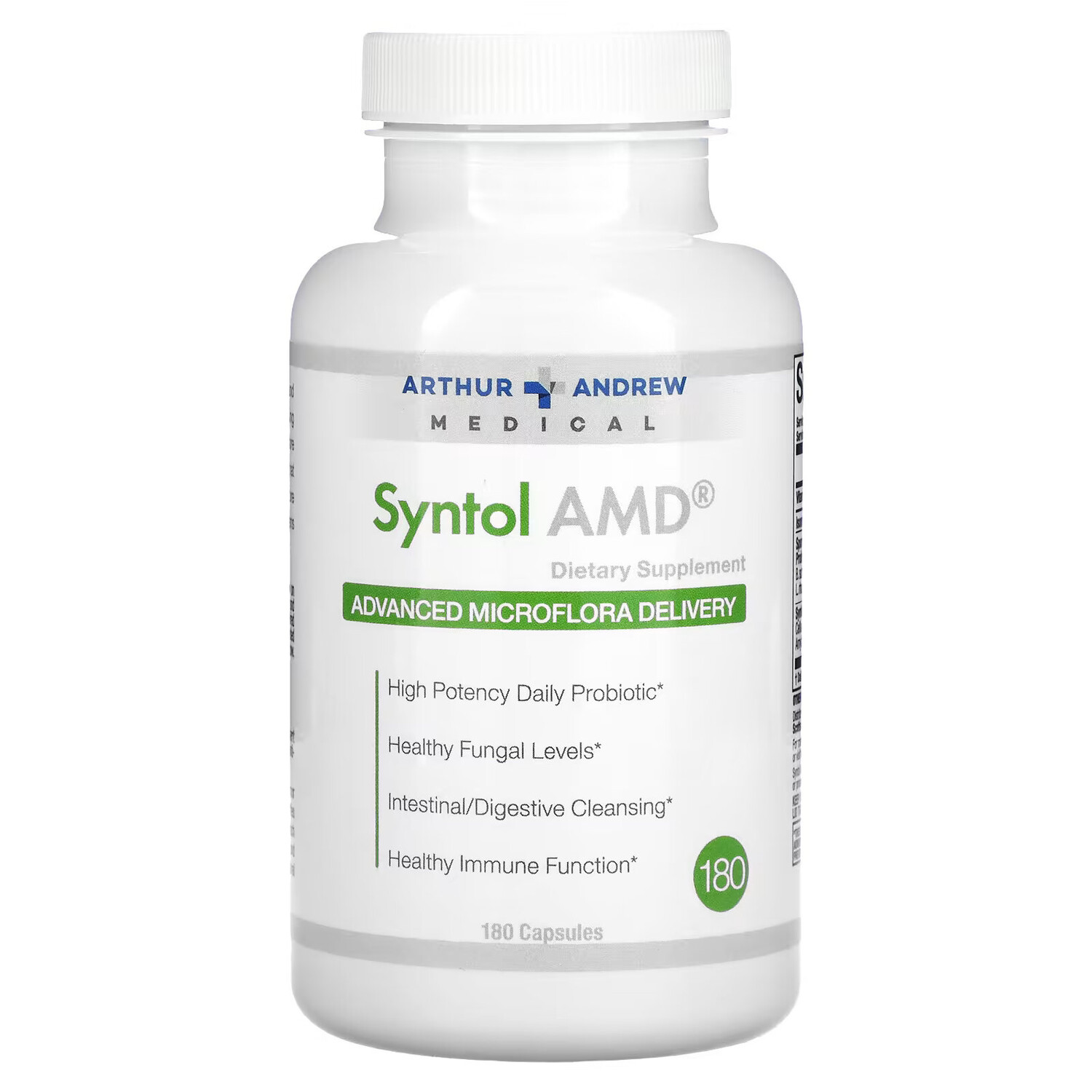 Arthur Andrew Medical, Syntol AMD, Advanced Microflora Delivery, средство для здоровой микрофлоры, 500 мг, 180 капсул
Arthur Andrew Medical, Syntol AMD, Advanced Microflora Delivery, средство для здоровой микрофлоры, 500 мг, 180 капсул