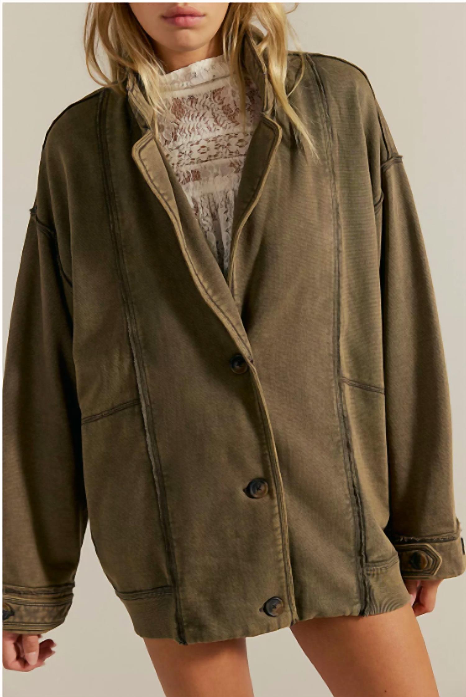 Free People Кардиган для домашнего офиса, цвет офицерский коричневый
Free People Кардиган для домашнего офиса, цвет офицерский коричневый