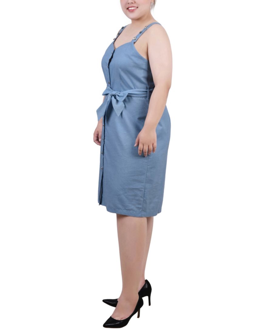 Платье-сарафан из шамбре большого размера с вырезом сердечко NY Collection, Light Denim
Платье-сарафан из шамбре большого размера с вырезом сердечко NY Collection, Light Denim