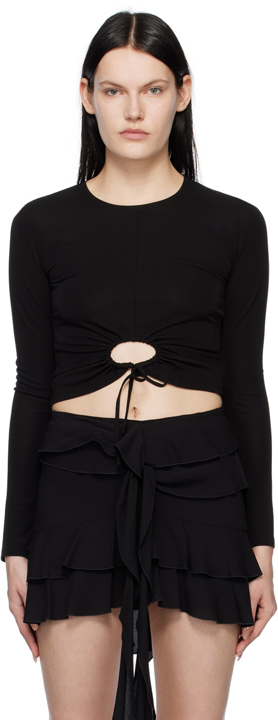 Черный - Футболка с длинным рукавом и кулиской Proenza Schouler White Label с длинным рукавом
Черный - Футболка с длинным рукавом и кулиской Proenza Schouler White Label с длинным рукавом