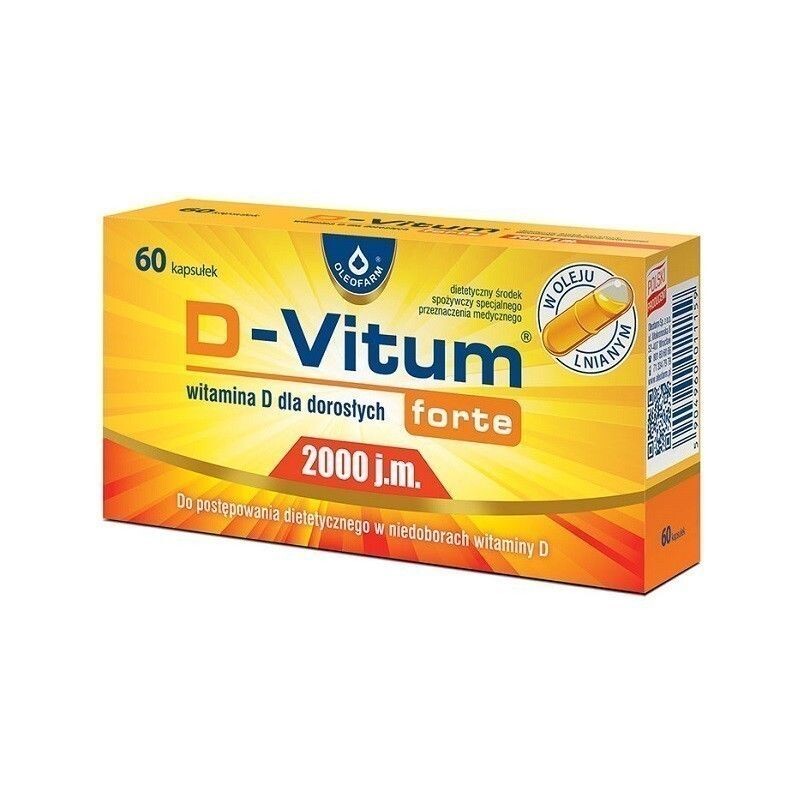 D-Vitum Forte 2000 j.m. витамин D3 в капсулах, 60 шт.
D-Vitum Forte 2000 j.m. витамин D3 в капсулах, 60 шт.