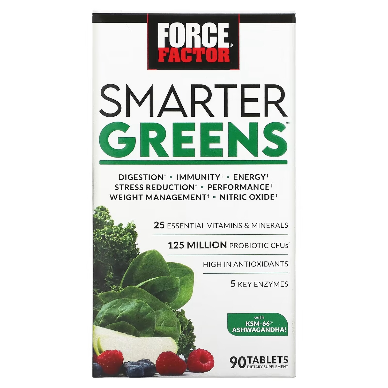 Травяная Добавка Force Factor Smarter Greens, 90 таблеток
Травяная Добавка Force Factor Smarter Greens, 90 таблеток