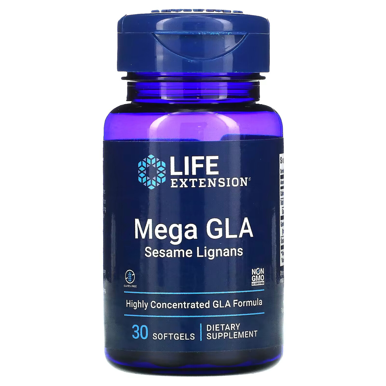 Life Extension, Mega GLA, добавка с ГЛК и кунжутными лигнанами, 30 мягких таблеток