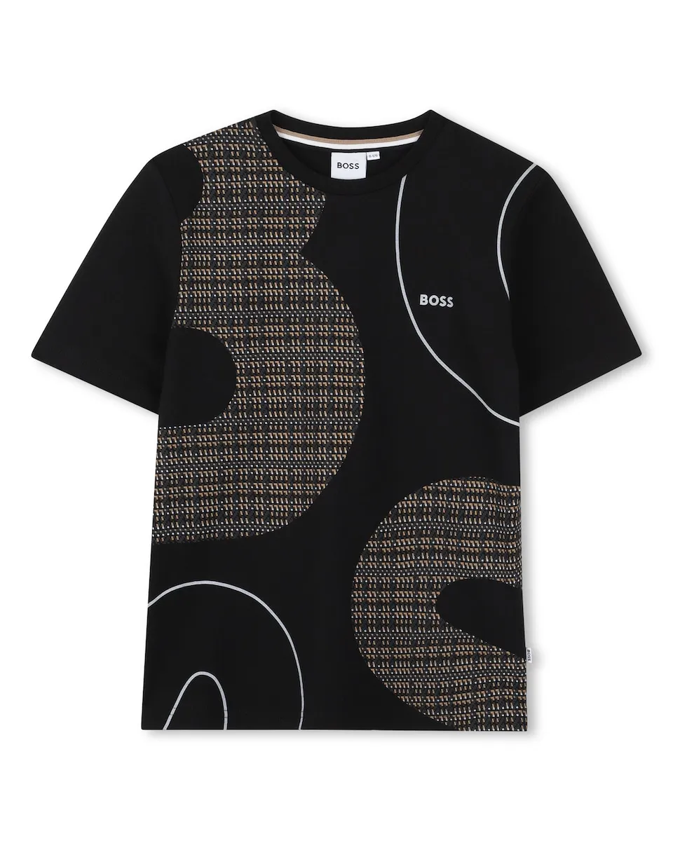 Детская футболка черного цвета из хлопка BOSS Kidswear
Детская футболка черного цвета из хлопка BOSS Kidswear