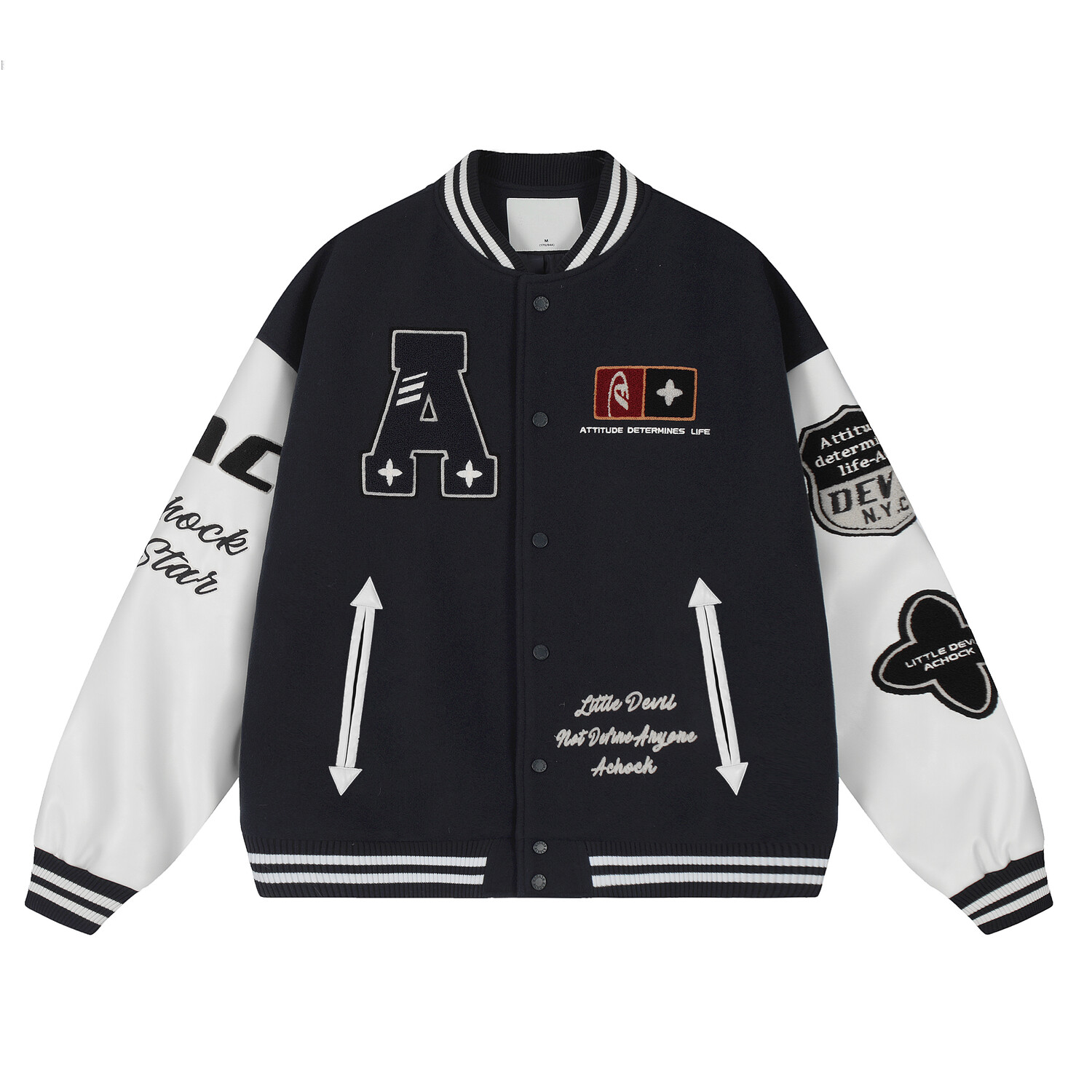 A chock Бейсбольная куртка унисекс, Темно-синий
A chock Бейсбольная куртка унисекс, Темно-синий