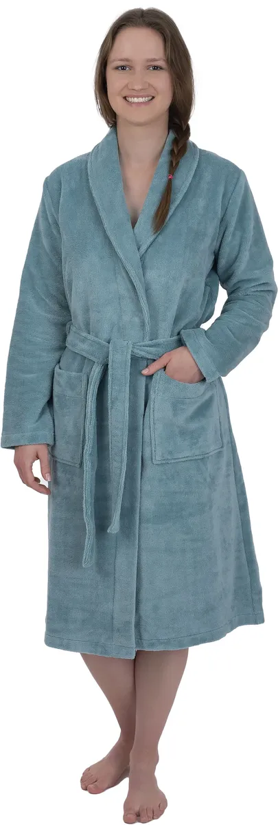 Женский халат Wewo fashion (1 шт.), уютный воротник-шалька, длинный, бирюзовый
Женский халат Wewo fashion (1 шт.), уютный воротник-шалька, длинный, бирюзовый