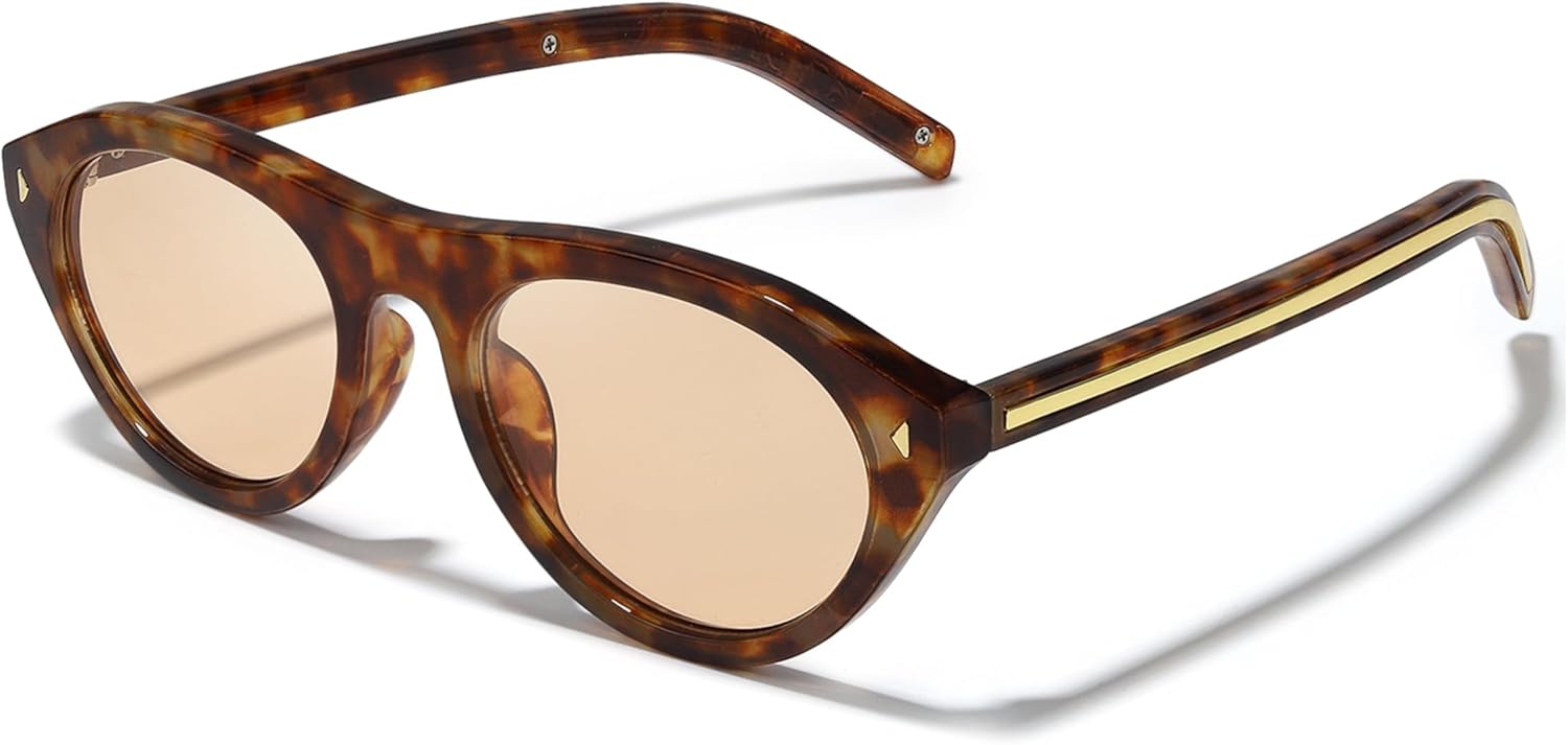 Солнцезащитные очки Chicid «Кошачий глаз» для женщин и мужчин, ретро, маленькая овальная оправа, защита от УФ-излучения UV400, идеально подходят для вождения и путешествий, A05 Tortoise Frame/Champagne Lens
Солнцезащитные очки Chicid «Кошачий глаз» для женщин и мужчин, ретро, маленькая овальная оправа, защита от УФ-излучения UV400, идеально подходят для вождения и путешествий, A05 Tortoise Frame/Champagne Lens