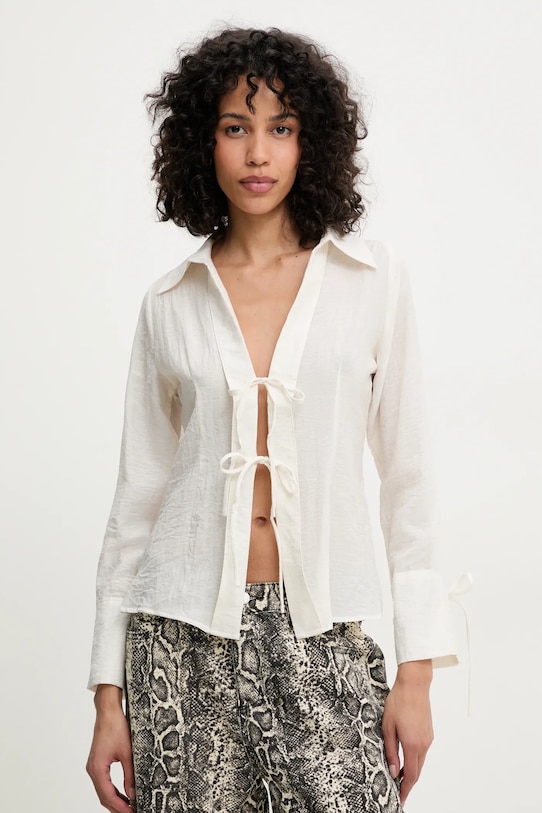 Рубашка с льном Answear.Lab, бежевый
Рубашка с льном Answear.Lab, бежевый