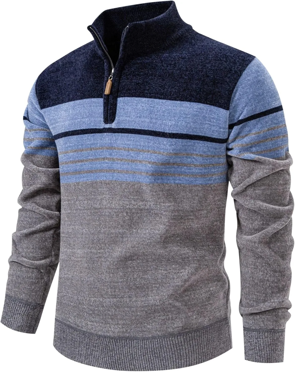 Мужской поло-свитер Quarter Zip с полосками, Slim Fit TebYIA
Мужской поло-свитер Quarter Zip с полосками, Slim Fit TebYIA