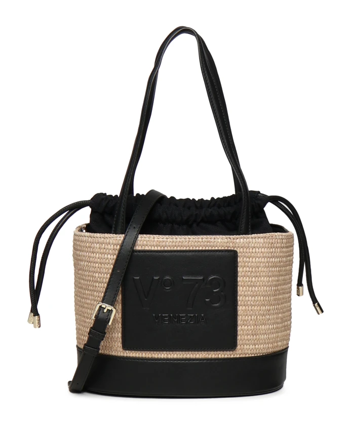 Черная соломенная плетеная сумка с завязками V73, черный
Черная соломенная плетеная сумка с завязками V73, черный