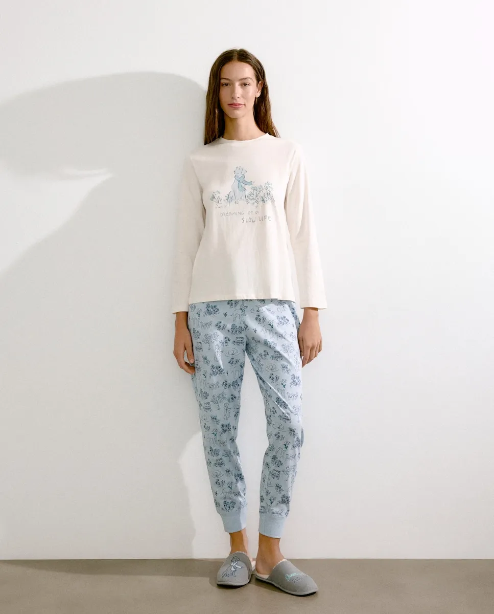 Женские пижамные штаны с принтом Énfasis, синий
Женские пижамные штаны с принтом Énfasis, синий