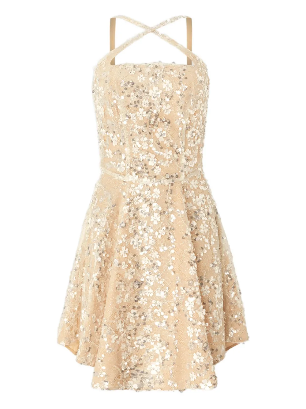 Платье мини с пайетками и вырезом халтер Genny, нейтральный
Платье мини с пайетками и вырезом халтер Genny, нейтральный