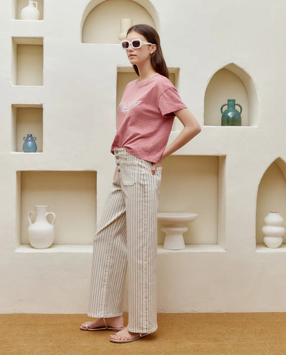 Женские брюки в полоску с пуговицами Green Coast, цвет 120 Crudo
Женские брюки в полоску с пуговицами Green Coast, цвет 120 Crudo