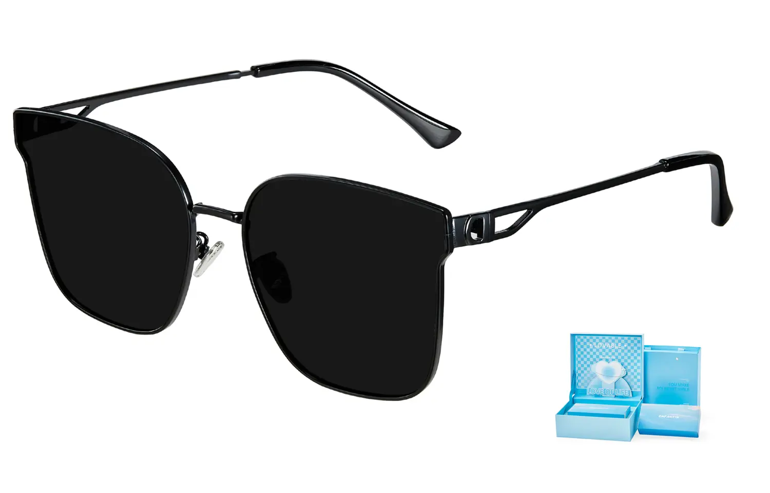 ENFANTIN Квадратные солнцезащитные очки унисекс черные, Black Box Limited Edition
ENFANTIN Квадратные солнцезащитные очки унисекс черные, Black Box Limited Edition