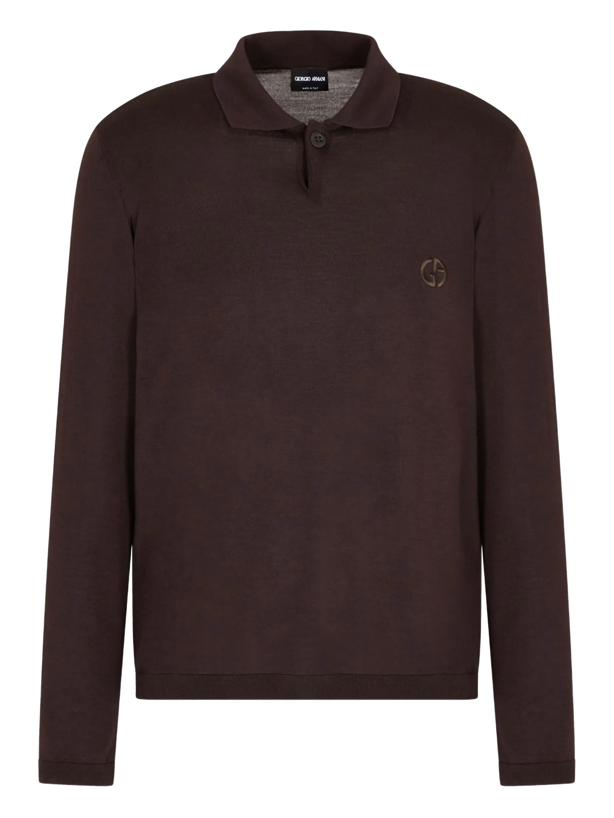Рубашка поло с вышитым логотипом Giorgio Armani, коричневый
Рубашка поло с вышитым логотипом Giorgio Armani, коричневый