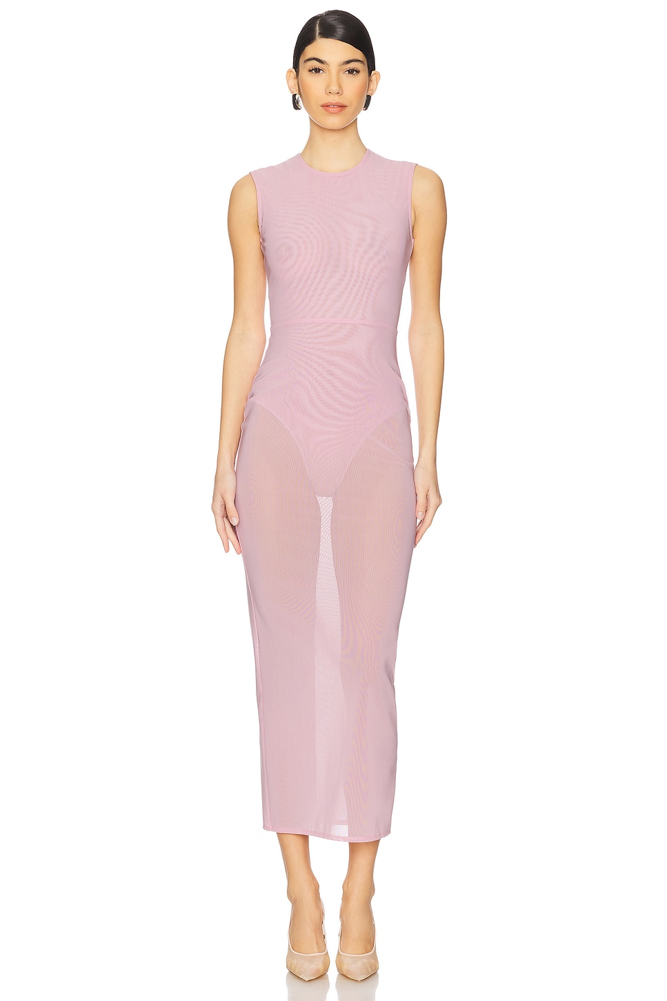 Безрукавное платье миди из сетчатой ткани Alex Perry, ice pink
Безрукавное платье миди из сетчатой ткани Alex Perry, ice pink