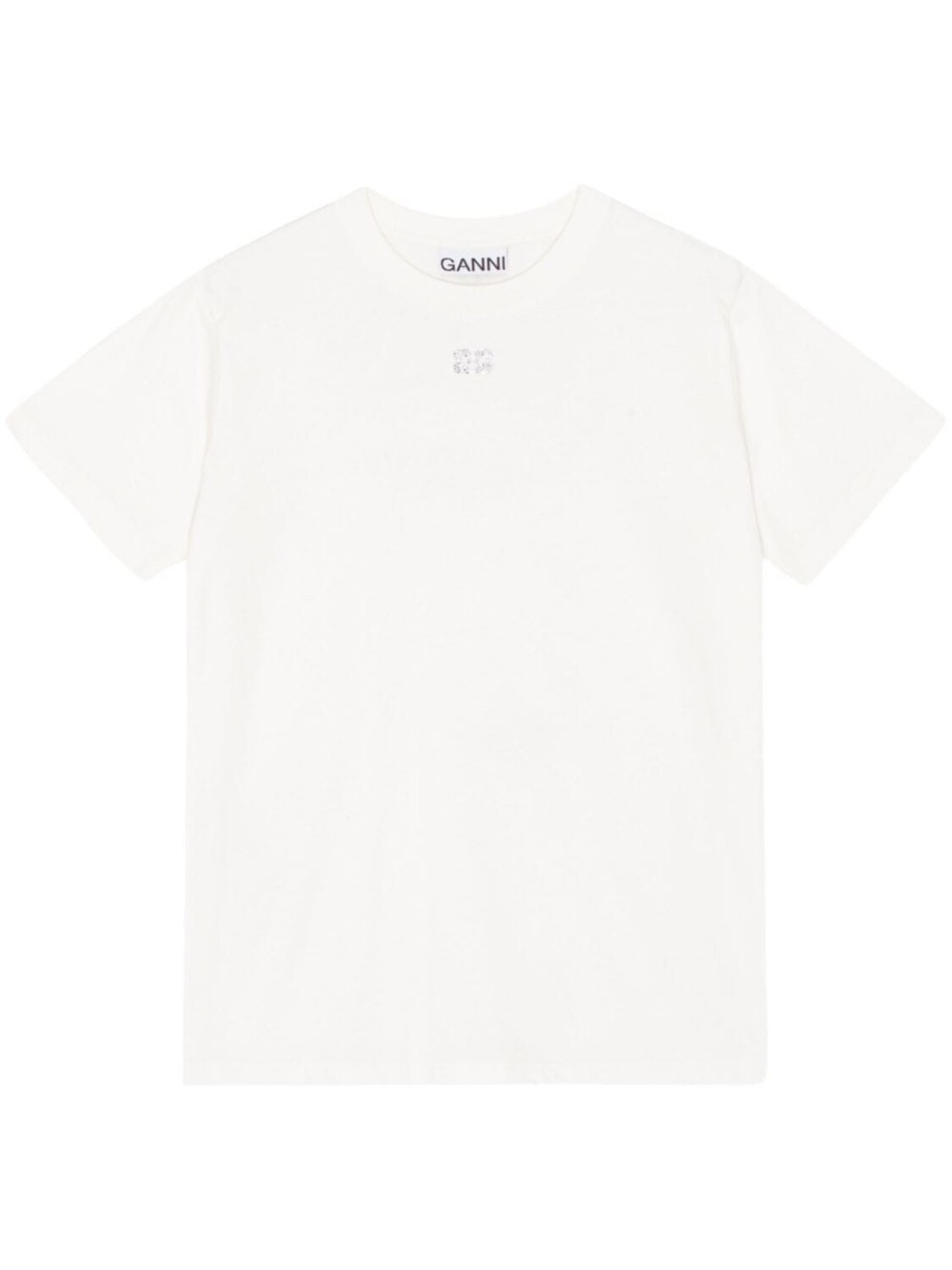Футболка с логотипом GANNI, белый 
Футболка с логотипом GANNI, белый