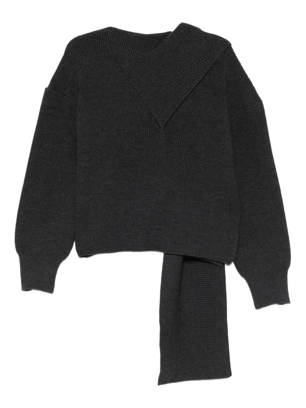 Свитер с отделкой в виде шарфа Erika Cavallini, серый
Свитер с отделкой в виде шарфа Erika Cavallini, серый