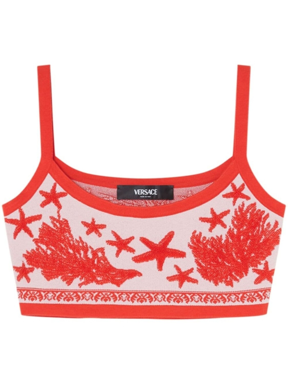 Versace укороченный топ с узором, розовый
Versace укороченный топ с узором, розовый