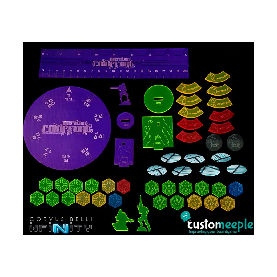 Делюкс-пакет жетонов операции «Холодный фронт» — испанский, Infinity - Tokens, Markers & Templates (Customeeple)
Делюкс-пакет жетонов операции «Холодный фронт» — испанский, Infinity - Tokens, Markers & Templates (Customeeple)