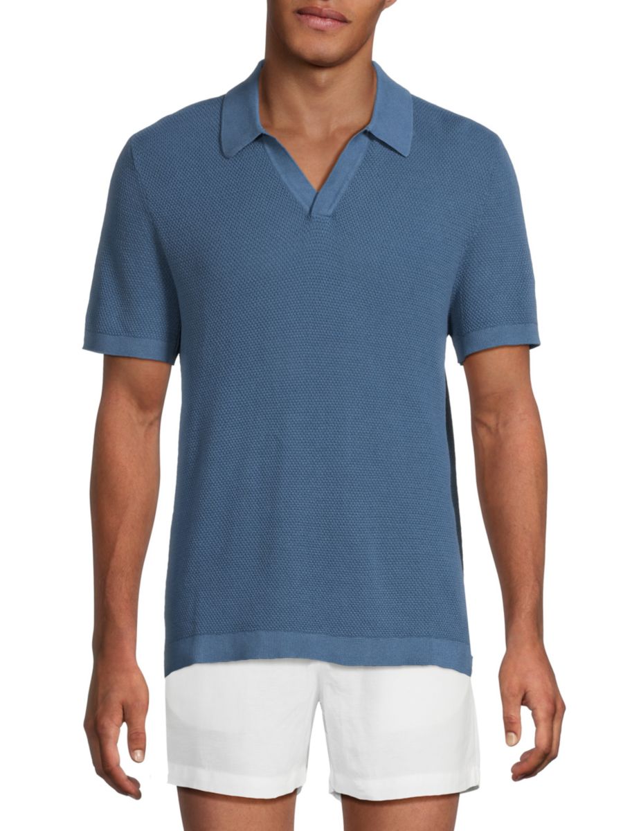 Рубашка-поло из хлопка Onia, цвет Vintage Indigo 
Рубашка-поло из хлопка Onia, цвет Vintage Indigo