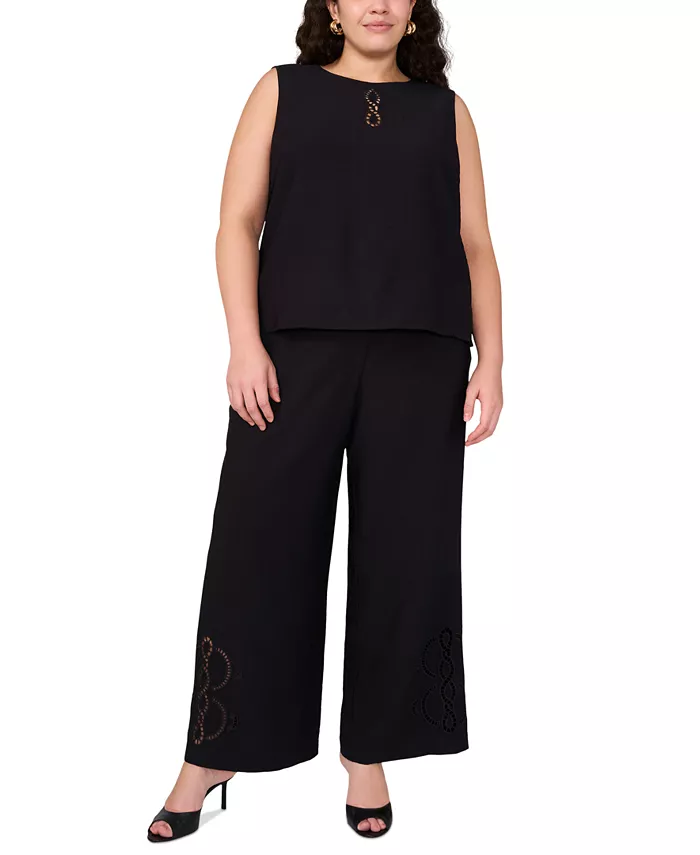 Брюки больших размеров с высокой талией и широкими штанинами Vince Camuto, черный
Брюки больших размеров с высокой талией и широкими штанинами Vince Camuto, черный